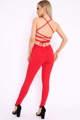 Red Frill Cami and Trousers Co-ord - Autymn
