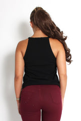 Brianna Black High Neck Top