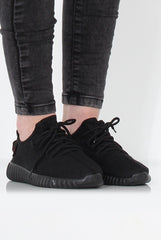 Saint Black Textured Trainers