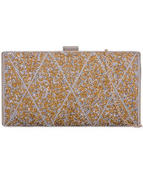 Diamante Diamond Pattern Clutch - Bea