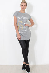 Beau Grey Slogan Top