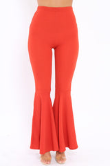 Rust Extreme Flare Trousers - Becki