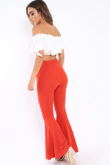 Rust Extreme Flare Trousers - Becki