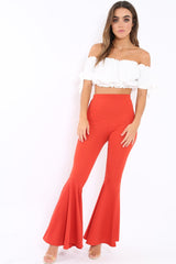 Rust Extreme Flare Trousers - Becki