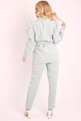 Sage Tie Blazer and Trouser Suit Co-ord - Rubie
