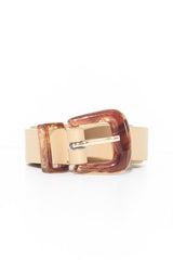 Nude Tortoise Shell Detail Belt - Arabell
