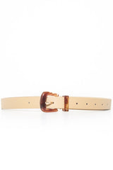Nude Tortoise Shell Detail Belt - Arabell