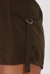 Khaki Utility Plunge Playsuit - Bethan