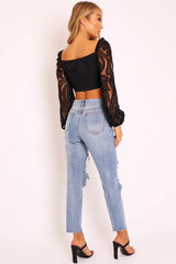 Washed Blue Distressed Jeans - Gilly