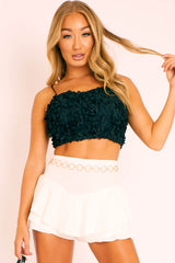 Gold Hammered Detail Circle Chain Belt - Ivorie