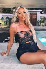 Black Buckle Front Woven Utility Shorts - Minh