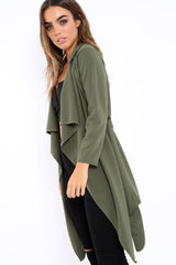 Khaki Waterfall Frill Jacket - Bexley