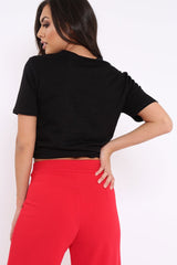 Black Bad Girls Club Slogan T-shirt - Cally