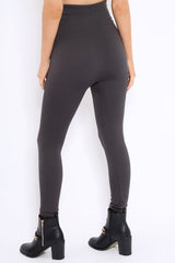 Grey High Waisted Shape Leggings - Binky