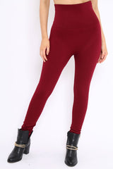 Wine High Waisted Shape Leggings - Binky
