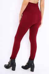 Wine High Waisted Shape Leggings - Binky