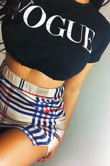 Black Vogue Slogan Top - Birda