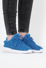 Saint Blue Textured Tainers