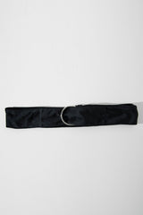 Black Velvet D Ring Belt - Cienna