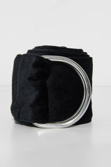Black Velvet D Ring Belt - Cienna