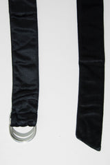 Black Velvet D Ring Belt - Cienna