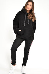 Black Borg Pocket Front Hoodie - Dezi
