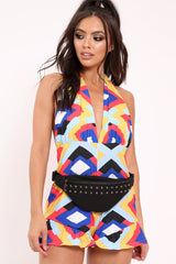 Black Double Stud Bum Bag - Kamala