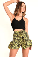 Black Knitted Halterneck Crop Top - Jacia