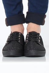 Black Sparkly Pumps - Elle