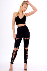 Black Slinky Cropped Bralet - Hallie