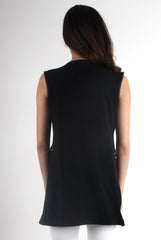 Leia Black Zip Waistcoat
