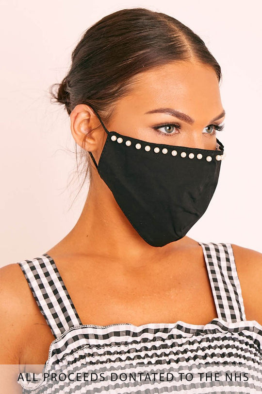Black Pearl Detail Face Mask - Lula