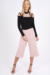 Black Choker Neck Strappy Bodysuit - Jenny