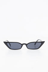 Black Slim Pointed Cat Eye Sunglasses - Shelsy