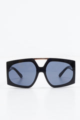 Black Oversized Square Frame Sunglasses - Valeri