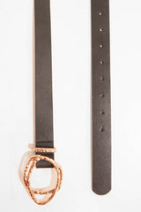 Black Gold Abstract Buckle Belt - Jillian