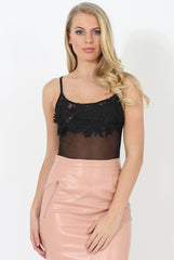 Black Mesh Bodysuit - Blake