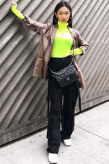 Snake Print Coated Longline Blazer - Avilyn