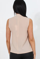 Bliss Beige High Neck Top