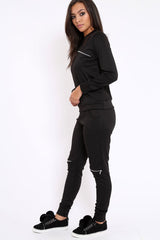 Black Zip Loungewear Set - Kelly