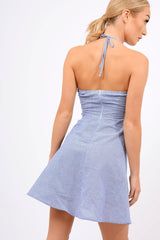 Blue Gingham Sweetheart Dress - Jazz