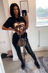 Black Couture Graphic T-shirt - Xena