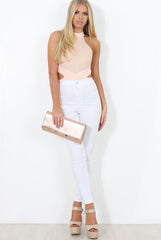 White High Waisted Jeans - Tia