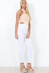White High Waisted Jeans - Tia