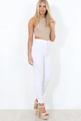 Stone High Neck Cut Out Bodysuit - Shelby