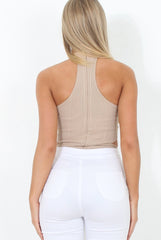 Stone High Neck Cut Out Bodysuit - Shelby