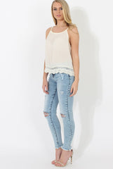 Cream Baggy Top - Boni