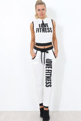 Borro White Two Piece Activewear Set