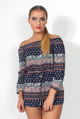 Kayleigh Paisley Off The Shoulder Playsuit