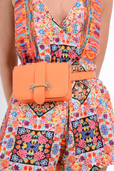 Orange Gold Buckle Bum Bag - Braley